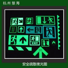 供应夜光铝板紧急出口指示牌 安全出口标识牌紧急疏散指示标志