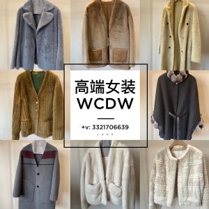 深圳南油服装批发市场档口东珠才让pietas高端羊绒皮草外套货源