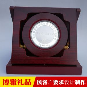 定制纪念章 入职十周年纪念品 定制纪念银牌 金银纪念章制作