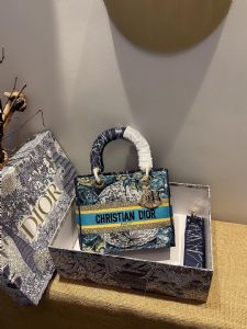 Dior Wicker篮子包LadyReverse茹伊印花女包