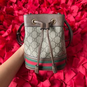 高质量广州白云包包，复古抽绳迷你水桶包女士单肩斜挎包550620