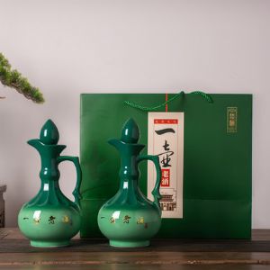 方形白酒瓷器瓶 1斤装小酒瓶 三斤陶瓷瓶 可多次周转使用