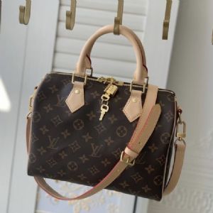 Speedy25手袋lv斜挎包带提手现代女士时尚包包