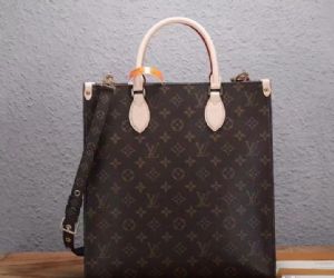 Sac Plat手袋lv经典老花竖款手提包配肩带