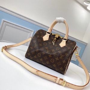 Speedy 25手袋配肩带，lv经典老花系列包袋原 单