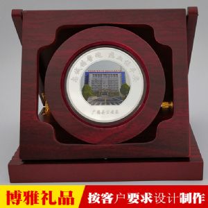 退休纪念品 从警荣誉章定制 纯银礼品 荣誉奖牌制作