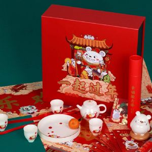2020新品春节礼品茶具套装，《一起过年》新春贺礼创意组合套装